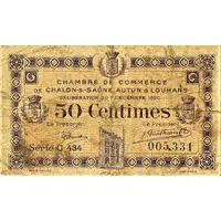 50 Centimes - Chambre de Commerce de Châlon-sur-Saône, Autun et Louhans 71