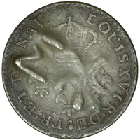 Stuiver 'Cayenne-Stuiver' Countermark C20 + fleur-de-lis