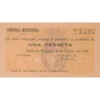 1 Peseta Pobla de Mafumet