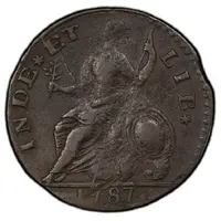 1/2 Penny - Copper 'MB Right, INDE ET'