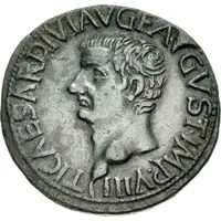 Dupondius - Tiberius C VIB MARSO PR COS DR CAE Q PR T G RVFVS F C, Utica