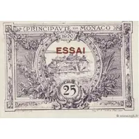 25 Centimes Monaco essai violet
