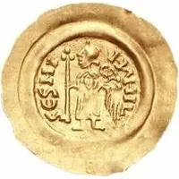 1 Tremissis - Aripert II With hand in field