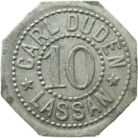 10 Pfennigs - Lassan Carl Duden