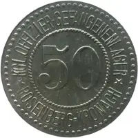 50 Pfennigs - Rosenberg KGL. Offizier Gefangenenlager