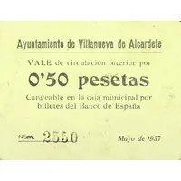 0.50 Pesetas Villanueva de Alcardete