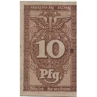 10 Pfennig Städtische Straßenbahn Mönchengladbach, Rheydt, Vereinigte Städtebahn