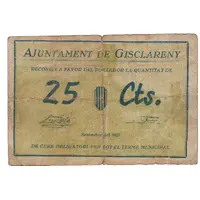 25 Céntimos Gisclareny