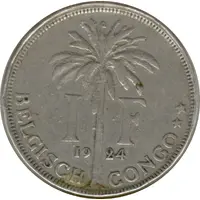 1 Franc - Albert I Dutch text