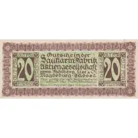 20 Pfennigs Saccharin-Fabrik AG