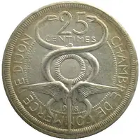 25 Centimes - Chambre de commerce - Dijon [21] Silver Pattern