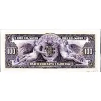 100 Bolivares Banco Mercantil y Agrícola