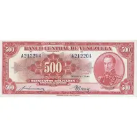 500 Bolívares Red type