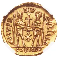 Solidus - Anthemius SALVS REI PVBLICAE, Rome
