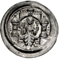 Denier Bracteate - Beatrix II of Winzeburg, Frederick II of Sachsen-Sommerschenburg