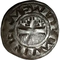 Denier with comb - Theobald IV of Champagne