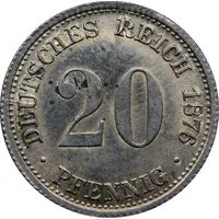 20 Pfennig - Wilhelm I type 1 - large shield