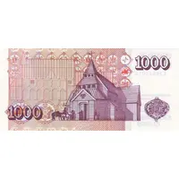 1000 Krónur Law of 2001, no top and bottom border