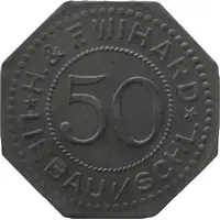50 Pfennig - Liebau H. and F. Wihard