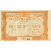 1 Franc - Chambre de Commerce du Tréport 76