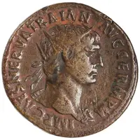 Dupondius - Trajan TR POT COS III P P S C, Abundantia