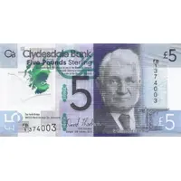 5 Pounds Clydesdale Bank - Forth Bridge 125th Anniversary