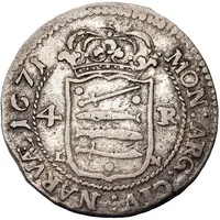 4 Rundstück - Carl XI Without inner obverse circle