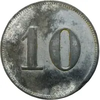 10 Pfennigs - Augsburg Zahnräderfabrik Augsburg vorm. Joh. Renk