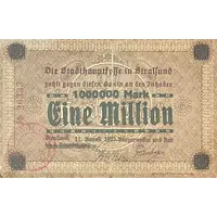 1 000 000 Mark Overprinted on 100 Mark