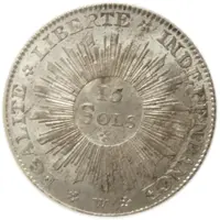 15 Sols Revolutionary Coinage