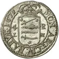 4 Rundstück - Carl XI With both inner circles