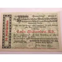 10 000 000 000 Mark Hannoversche Maschinenbau-AG