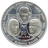 50 Dollars - Elizabeth II Tennis Champions