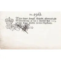 1 Rigsdaler - Frederick IV Stamped value, 5 signatures