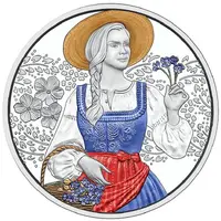 10 Euros Aufdirndln – Linen, silver colored