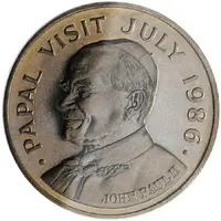 5 Dollars - Elizabeth II Papal Visit