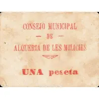 1 Peseta Alqueria de les Milicies