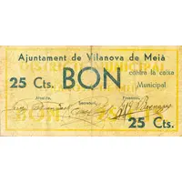 25 Céntimos Vilanova de Meià
