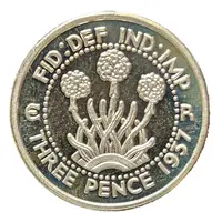 3 Pence Edward VIII Pattern Thrift Floral