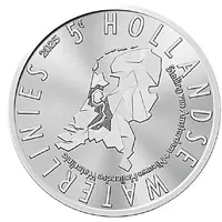 5 Euros - Willem Alexander Dutch Waterlines, silver plated copper