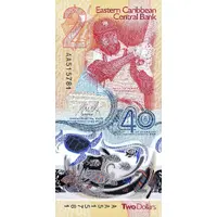 2 Dollars 40 Years of the Eastern Caribbean Central Bank