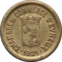 10 Centimes - Chambre de Commerce - Evreux [27] Brass