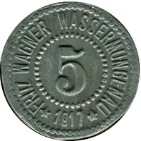 5 Pfennig - Wassermungenau Fritz Wagner