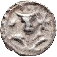 Denier Bracteate - Albert / Nikolaus Three dots