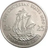 25 Cents - Elizabeth II 2nd portrait