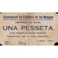 1 Peseta Vallbona de les Monges