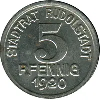 5 Pfennig - Rudolstadt Charlotte v. Schiller