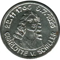 5 Pfennig - Rudolstadt Charlotte v. Schiller