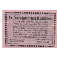 50 Heller Niedertalheim