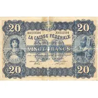 20 Francs - Federal Treasury French text